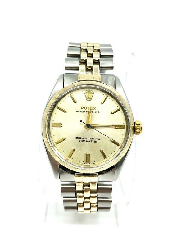 Two Tone Rolex Oyster Perpetual Yellow 