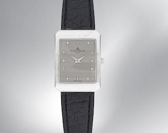 Damen Vintage BAUME & MERCIER 18K Weißgold Uhr R.18607 Quartz Uhrwerk