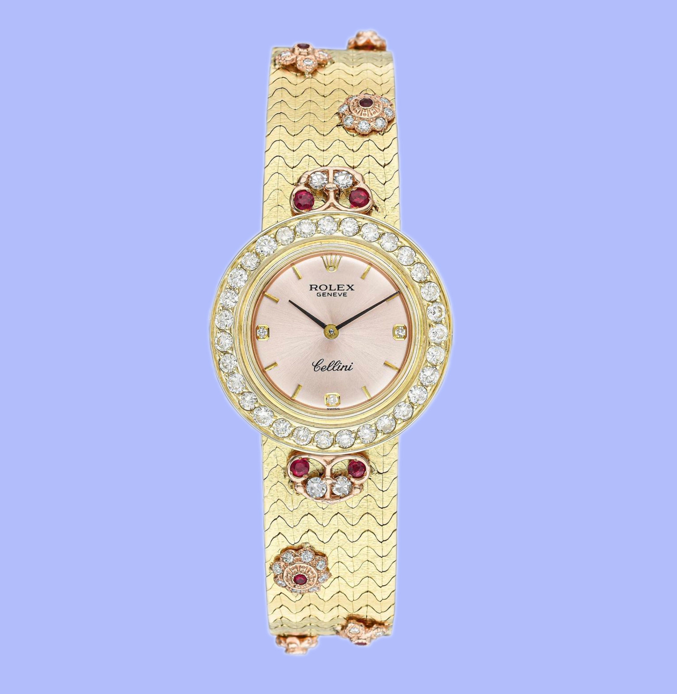 Rolex Geneve Cellini 18K Yellow Gold Watch W diamonds Rubies 64.0 GM Ref. J3810 Etsy Canada