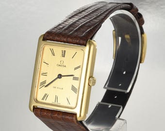 Vintage 1975 Men's OMEGA De Ville Manual Watch in 18K Yellow Gold