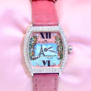 Ladies Van Der Bauwede Legend Watch Silver 800 with Diamond bezel