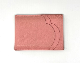 Tiffany & Co. Return to Tiffany Card Case,pink Leather Limited
