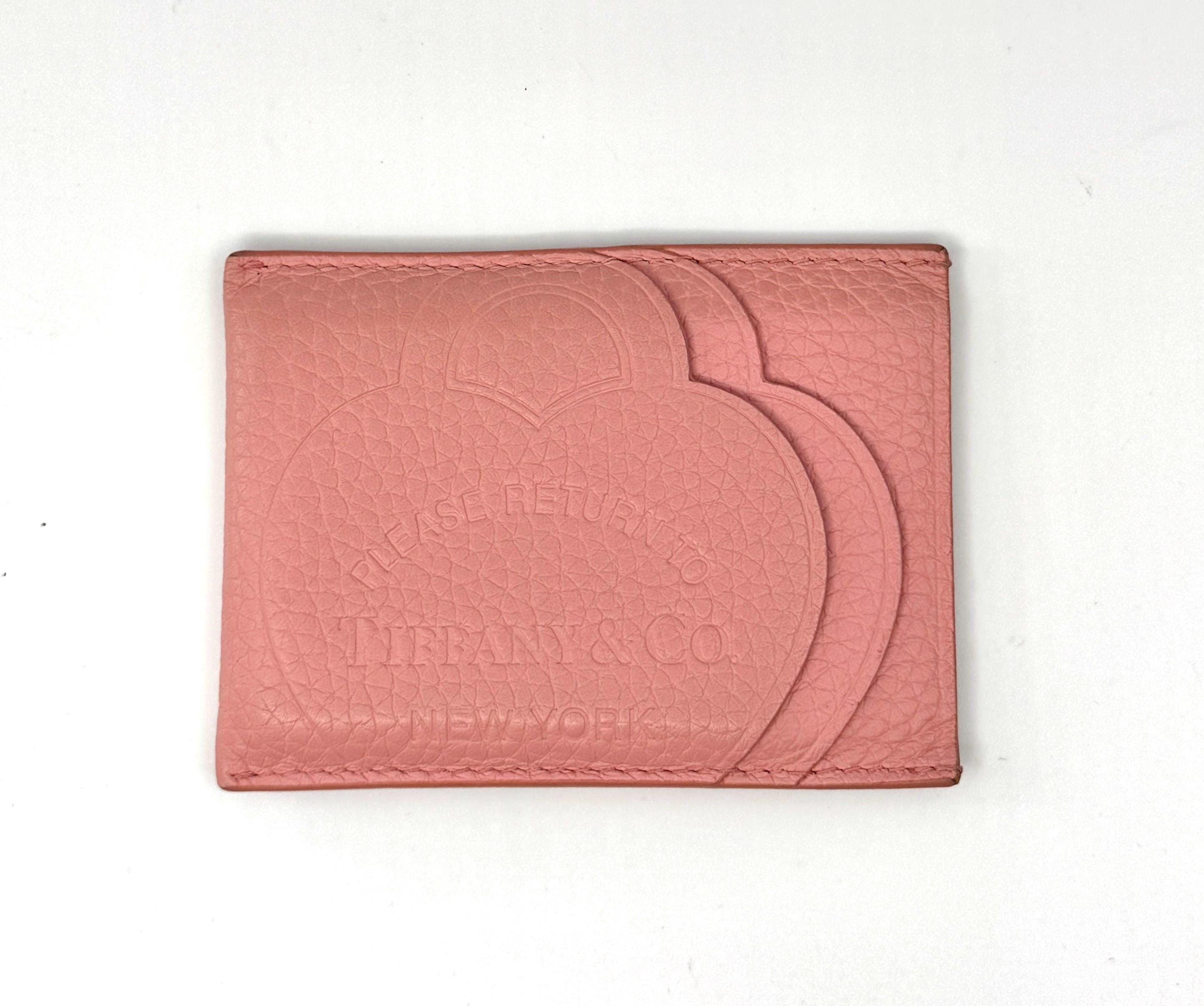 Tiffany & Co. Return to Tiffany Card Case,pink Leather Limited