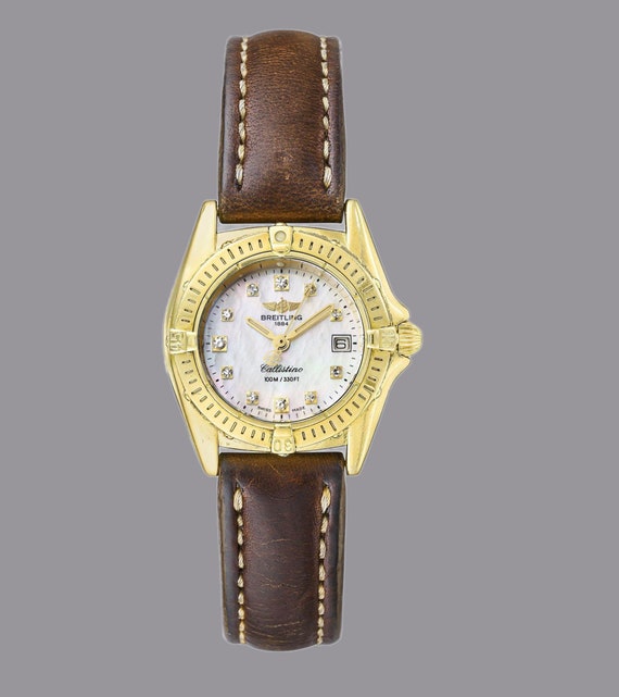 Breitling Callistino 1226 18K Yellow Gold watch w/