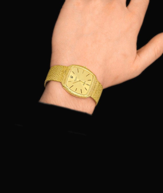 1974 Rolex Geneve Cellini watch in 18K Yellow Gol… - image 2