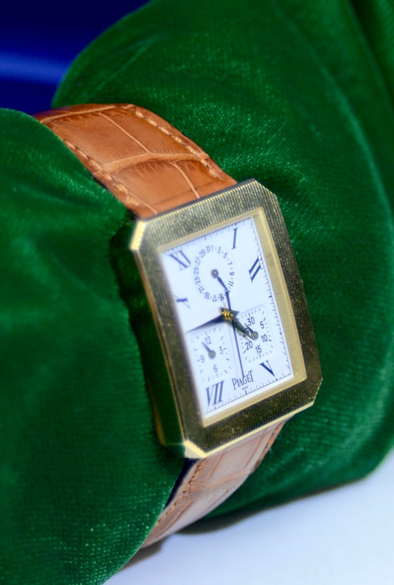 Piaget Protocol 18K Yellow Gold watch w/3 subdials/… Gem