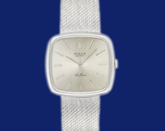 Rolex Geneve Cellini watch Ref.3845 in 18K White Gold 76.2 GM