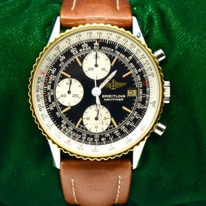 Men&#39;s Breitling Old Navitimer 81610 SS & 18K Gold bezel Automatic watch w/date