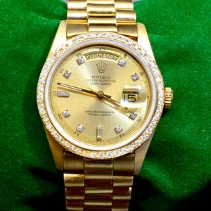 Men's Rolex Day-Date watch Ref.1803 18K Yellow Gold with Diamonds 123.5GM image 1