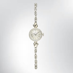 Vintage 1960s Ladies' Rolex Manual watch in 14K White Gold w/Diamonds Ref.97446