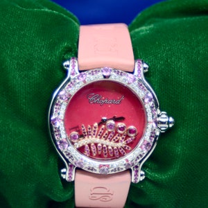 Chopard Happy Star Watch Festival de Cannes SS & 18K YG w/Dia, Rubies, Sapphires