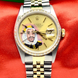 Rolex Oyster PerpetualDate Just Watch 18K Yellow Gold&Stainless Steel w/Diamonds