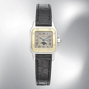 1980s Ladies' Cartier Santos Galbee Date Moon Phase SS & 18K YG