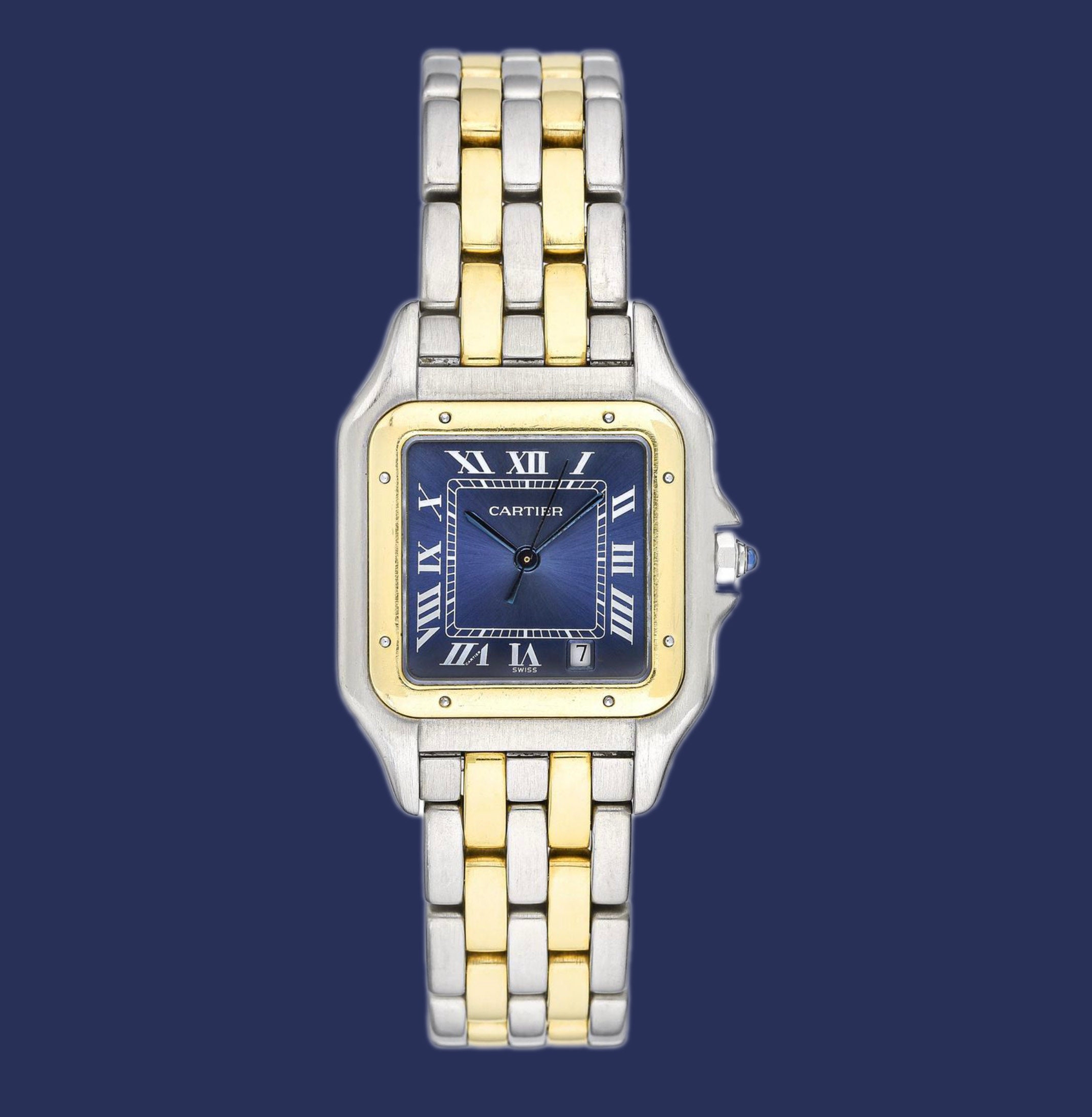 Cartier Panthere Zeilige Edelstahl 18K Gelbgold Uhr 2025