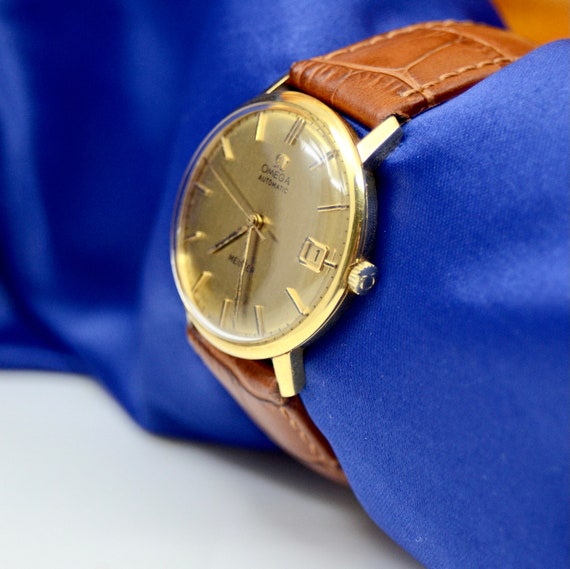 Omega Meister Automatic 18K Yellow Gold watch w/D… - image 2
