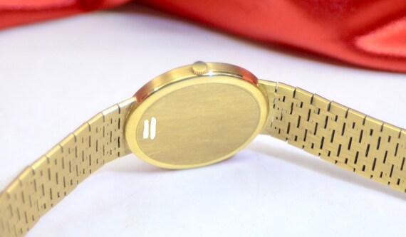 Piaget 18K Yellow Gold watch w/date 76.1 GM - image 7