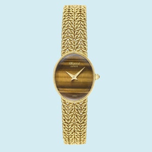 Ladies' Chopard 18K Yellow Gold watch with Tiger's Eye stone dial Ref.5025 1