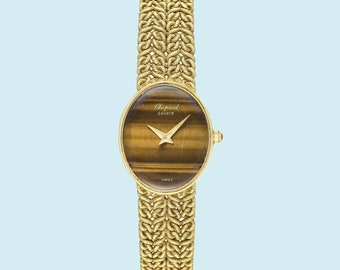 Ladies' Chopard 18K Yellow Gold watch with Tiger's Eye stone dial Ref.5025 1