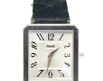 Vintage 2001 Piaget Protocole 25MM Quartz 18K White Gold watch w/box & papers