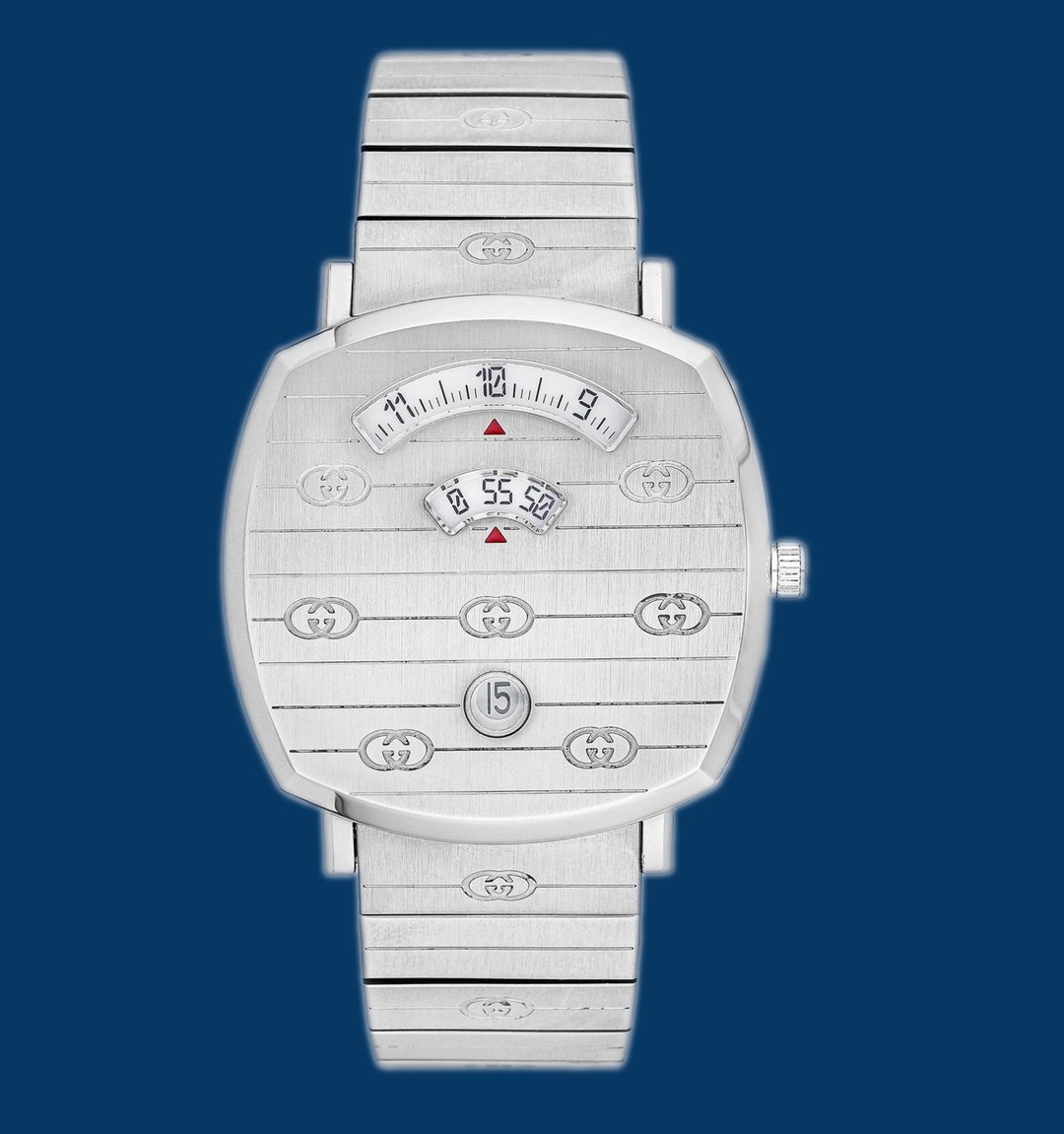 Gucci JUMP HOUR Watch Ref. 157.3 Stainless Steel Watch 38mm - Etsy