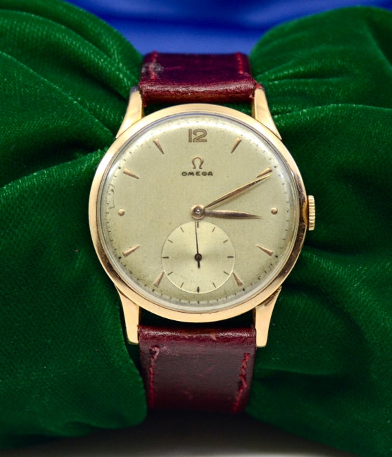 Vintage 1950s Men's OMEGA 18K Rose Gold Watch Ref.
