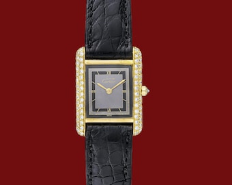 時計 Cartier ARGENT 925 Cartier Paris Vermeil Watch Argent 925 18K Gold Plated W/diamonds