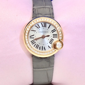 Reloj Cartier Ballon Blanc para mujer en oro rosa de 18 quilates con diamantes Ref. 4162