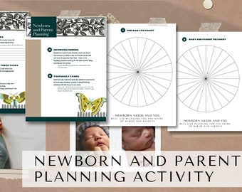 Newborn & Parent Planning Activity Template (PDF Digital Download)