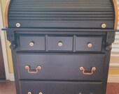 SOLD Unique Vintage Roll Top Secretary Desk. Circa 1960 39 s