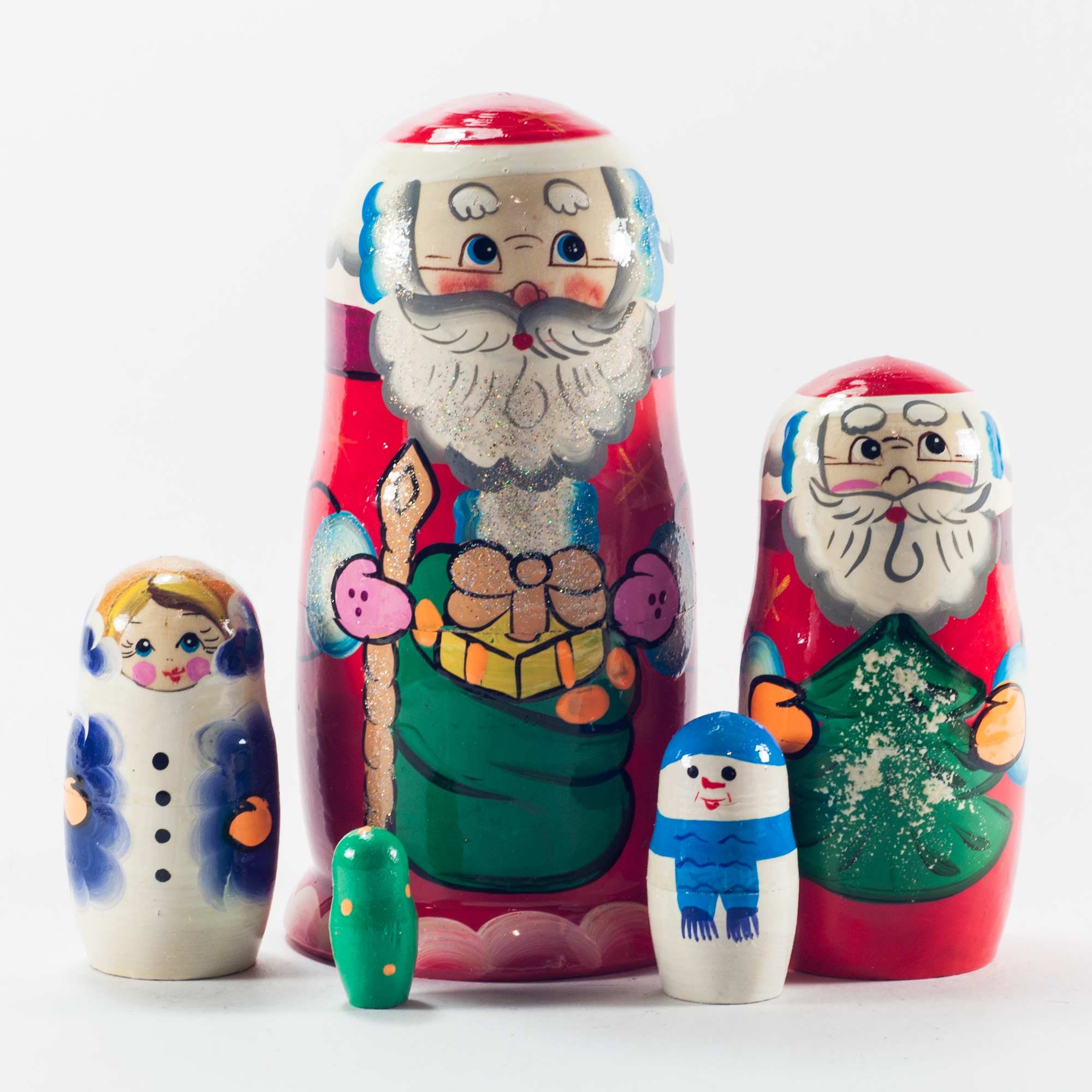 Santa Matryoshka Russian Nesting Doll Christmas Gift Etsy