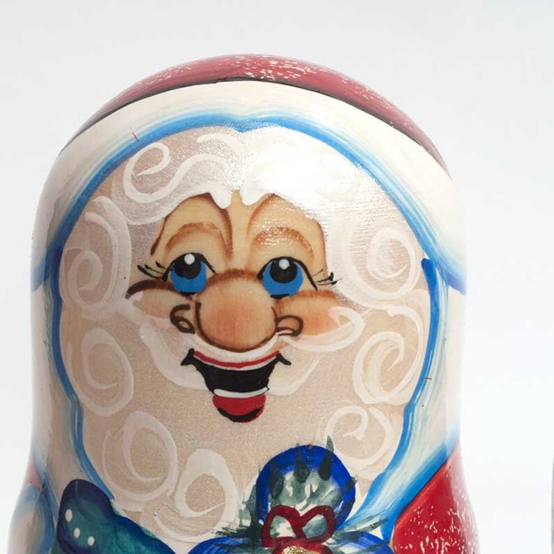 Matryoshka Nesting Doll Russian Santa Father Frost Russian Etsy