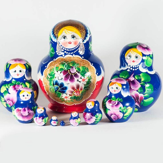 russian nesting dolls 10 piece set