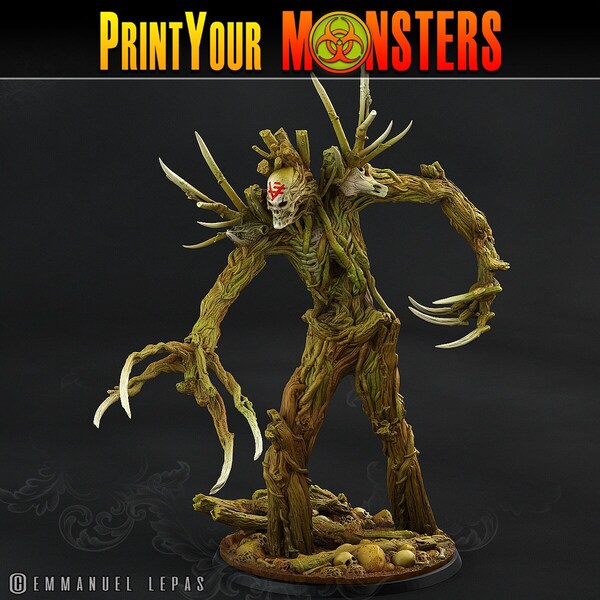 PrintYourMonsters Miniatures - Undead Treants | Miniatures for Roleplaying and Tabletop games | 28-32-40mm models | D&D