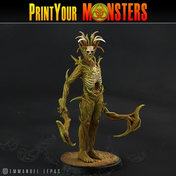 PrintYourMonsters Miniatures -  Dark Treemen | Miniatures for Roleplaying and Tabletop games | 28-32-40mm models | D&D |