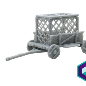 Cage Cart - Detaillierte Tabletop Landschaft von Vae Victis für RPGs & War-Gaming, handgefertigt von Luova3D
