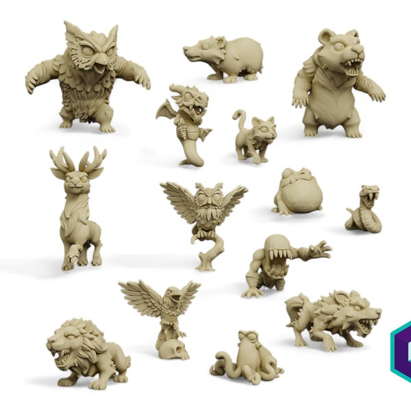 Animals & Familiars | Fantasy Chibi miniatures | Roleplaying games | StoneKing