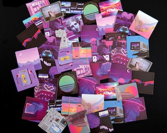 Retro Technologie-Sticker "Night Buoyancy" mit 45 mini Stickern — Sticker, Aufkleber, Scrapbooking, Schreibwaren, Tagebuch