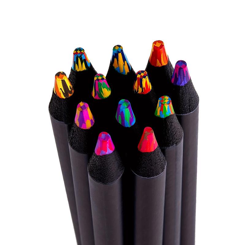 24 Pieces Rainbow Colored Pencils For Kids, Adults, 7 Color In 1 Pencils, Pre-sharpened, Gifts For Students, Pencils For Kids, Colors For Drawing, Sketching, Classroom Gift, Bulk - View #3