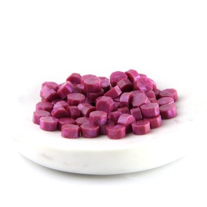 Cuentas de cera de sello, fucsia – cera de sello, barniz de sellado, sello de sello, sello de cera, sello de carta, amistad por pluma, invitación de boda
