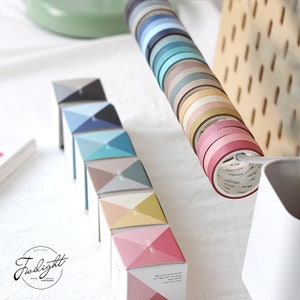 Washi Tape Set van 4, Pure Color - Washi Tape, Masking Tape, Scrapbooking, Briefpapier, Dagboek, Dagboek, Decoratieve Tape