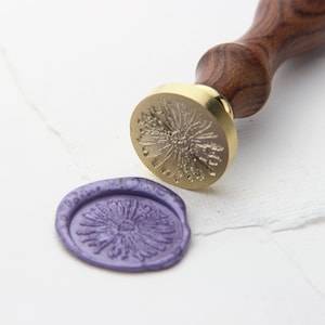 Timbro sigillo, dente di leone, Ø 25 mm - sigillo, timbro, sigillo, sigillo di ceralacca, amico di penna, inviti di nozze