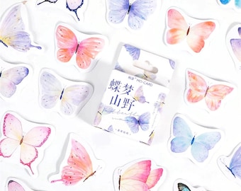Schmetterlinge-Sticker "Butterfly" mit 45 mini Stickern — Sticker, Aufkleber, Scrapbooking, Schreibwaren, Tagebuch