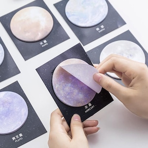 Planet Sticky Notes, 30 vellen, 8 planeten - Sticky Notes, Planeten, Bladwijzers, Memoblok, Plakboeken