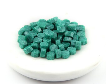 Perles de cire de sceau, turquoise – cire de phoque, vernis à sceller, timbre de sceau, sceau de cire, sceau de lettre, amitié de stylo, invitation de mariage