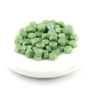 Cuentas de cera de sello, menta – cera de sello, barniz de sellado, sello de sello, sello de cera, sello de carta, amistad por pluma, invitación de boda
