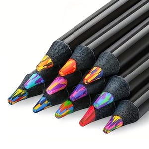 Rainbow Colored Pencils, Set of 12 – Water-Soluble Gradient Color Pens | Medium Tip, DIY, Journaling, Drawing & Creative Projects