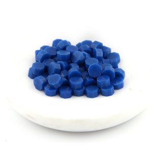 Cuentas de cera de sello, azul – cera de sello, barniz de sellado, sello de sello, sello de cera, sello de carta, amistad por pluma, invitación de boda