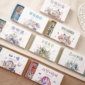 Mini stickerset – 40 ontwerpen | Kleine decoratieve stickers voor scrapbooks, dagboeken, doe-het-zelf, cadeaus, brieven en papierliefde