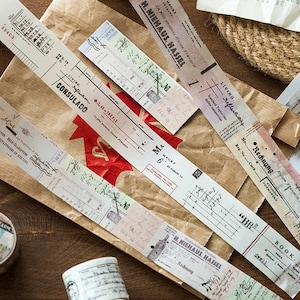 Washi Tape, The Trace of Time Series - Retro/vintage stijl - Washi Tape, Masking Tape, Scrapbooking, Briefpapier, Journal, Dagboek, Decoratieve Tape
