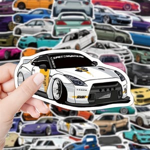 Retro Auto Sticker Set – 50 Cartoon Motive, Laptop & Wasserflaschen